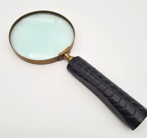Loupe laiton bois noir - en, et